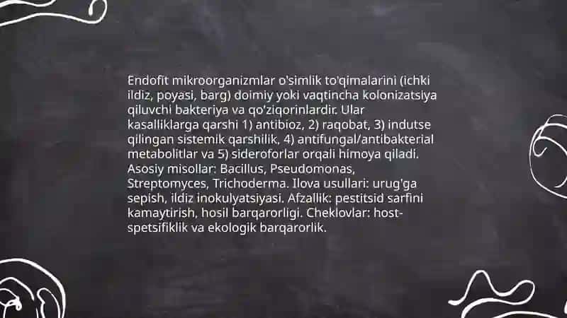 Mikroorganizmlarning qishloq xoʻjalik oʻsimliklarni himoya qilishda qoʻllanilishi 4