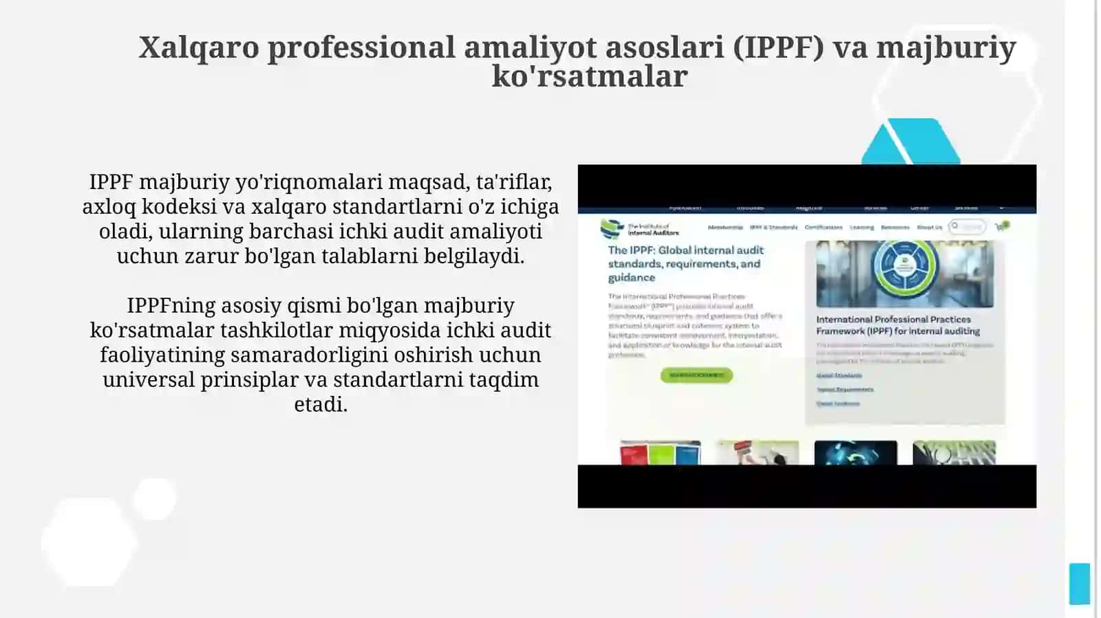Ichki auditning xalqaro standartlari 4