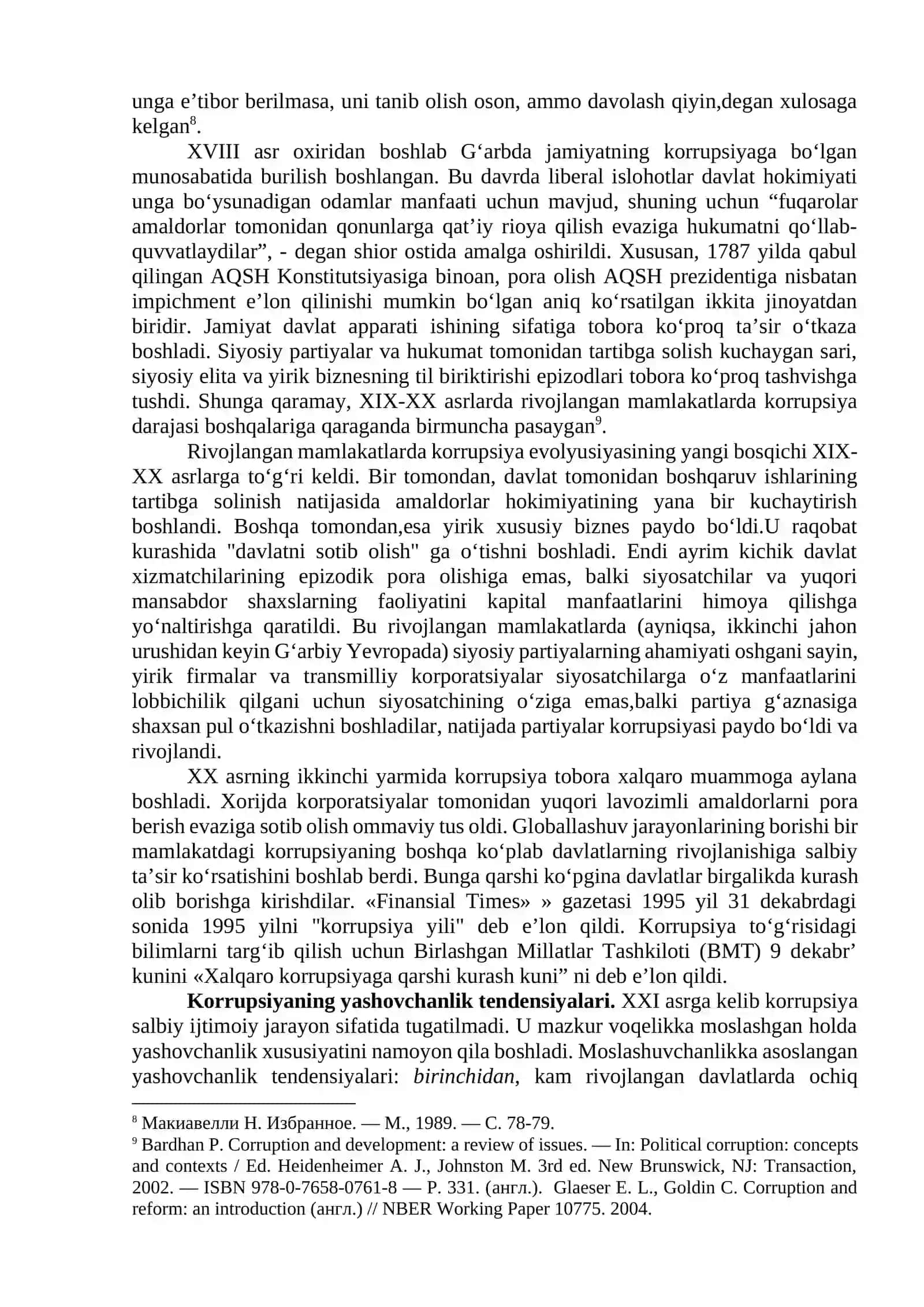 Korruptsiyaning mohiyati, oqibatlari va unga qarshi kurash mexanizmlari 4