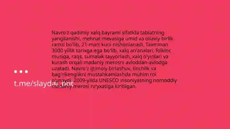 NAVRO'ZQADIMIYHALQBAYRAMI 4