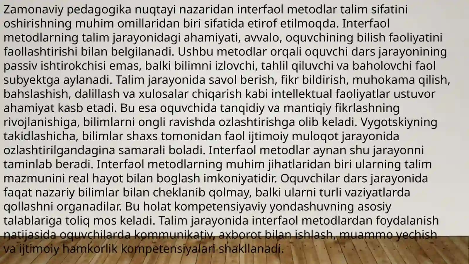 Biologiya fanlaridan Insert usulidan foydalanish 4