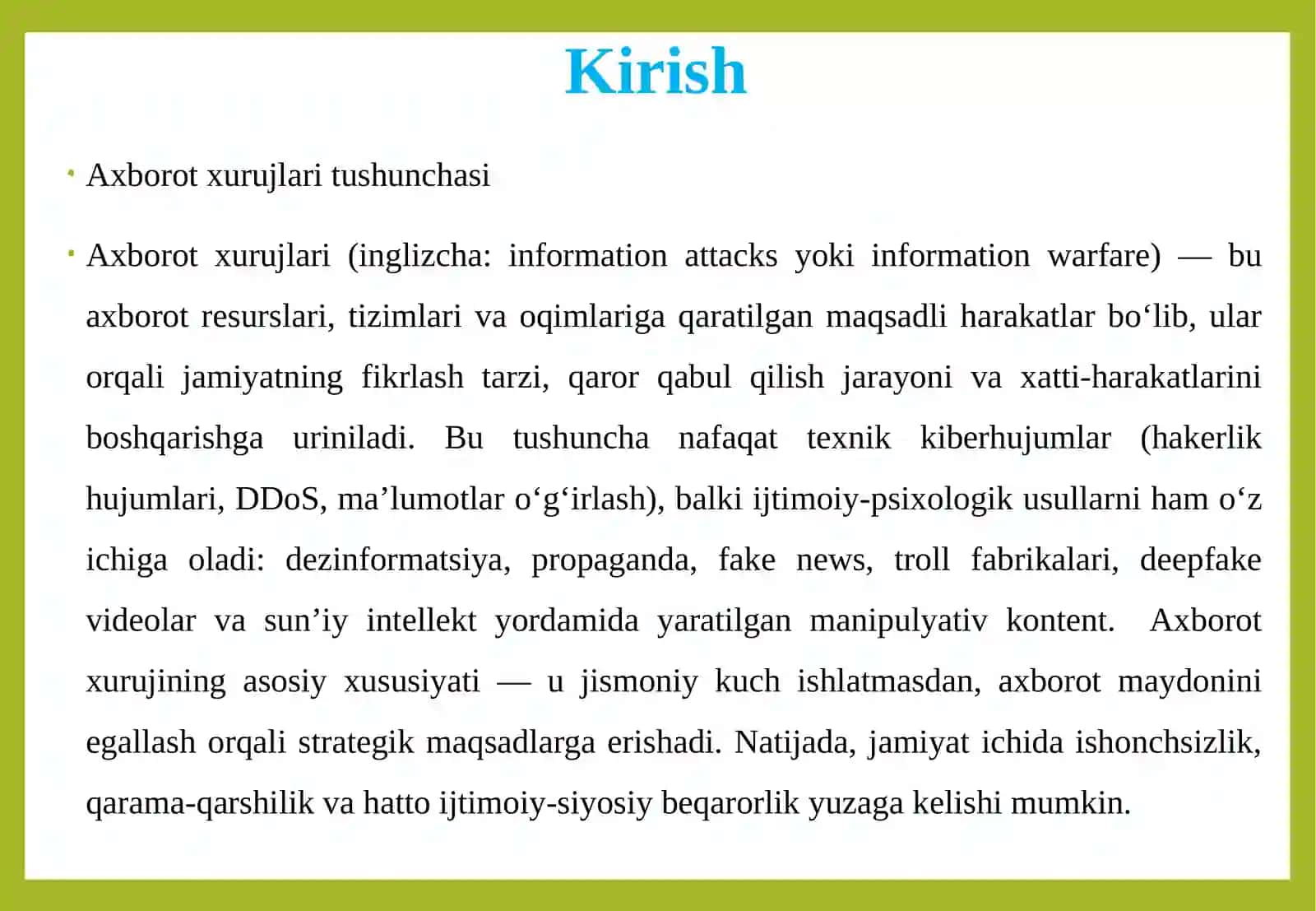 Axborot xurujlari va uning jamiyat taraqqiyotiga ta’siri 4