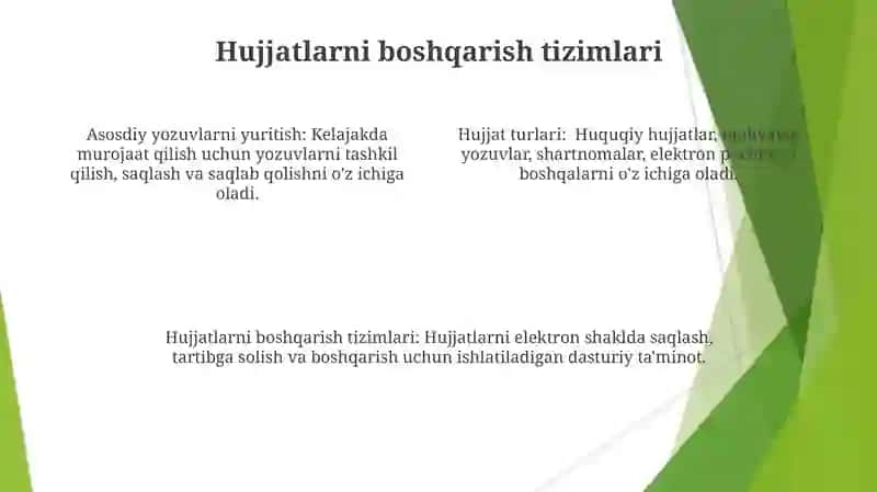 Hujjat turlari va ish yuritish asoslari 4