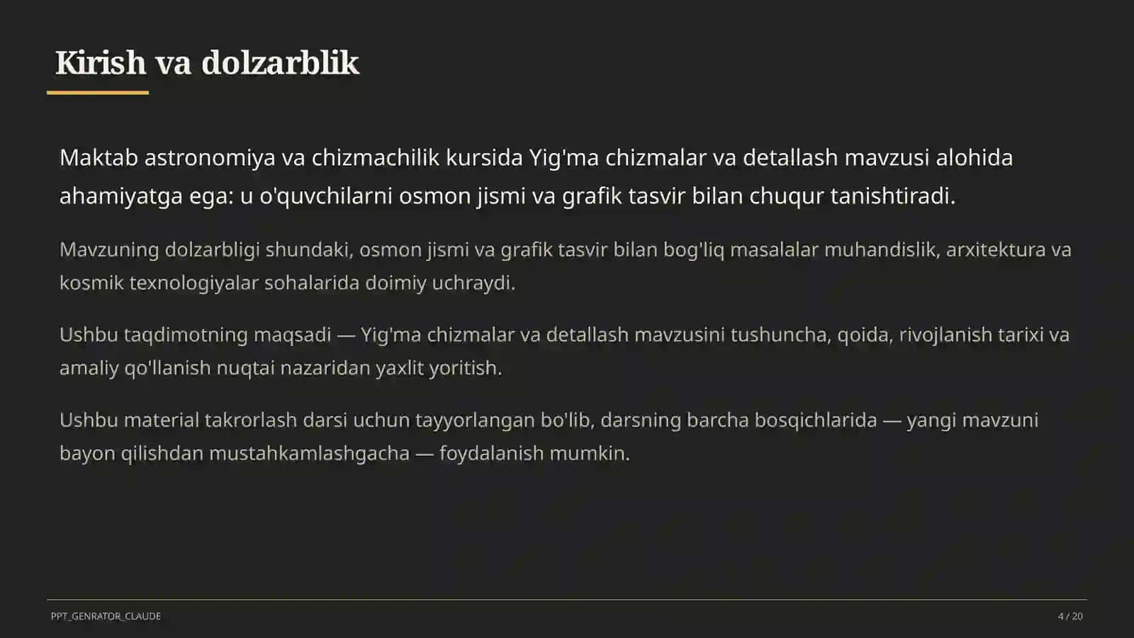 Yig'ma chizmalar va detallash (9-sinf) 4