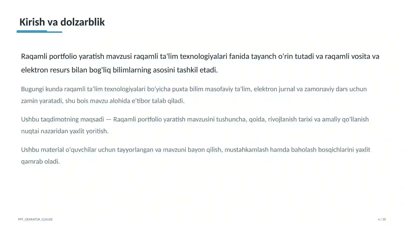 Raqamli portfolio yaratish 4