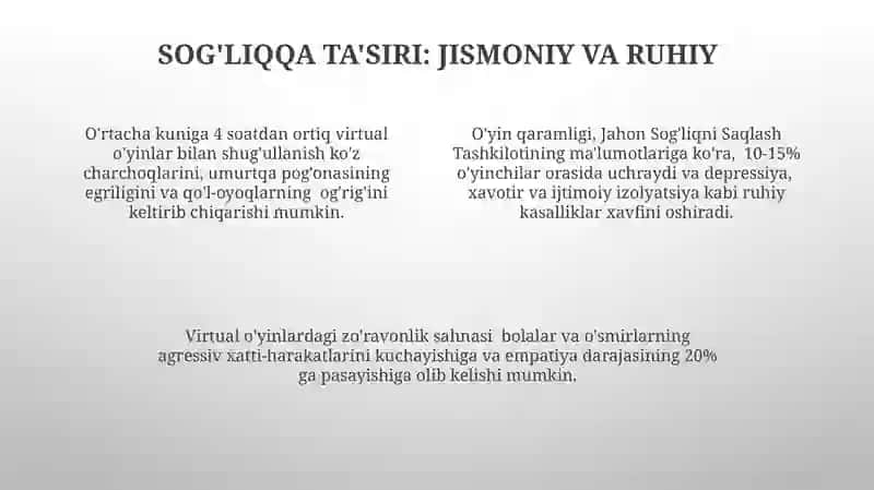 Virtual O'yinlarning Murakkabliklari 4