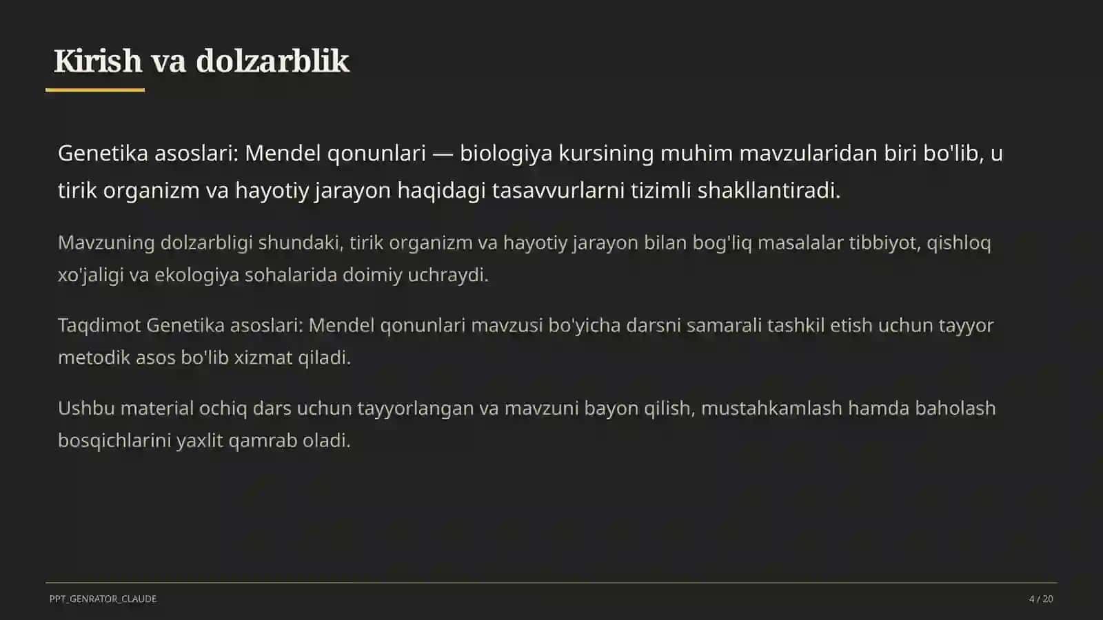 Genetika asoslari: Mendel qonunlari (9-sinf) 4