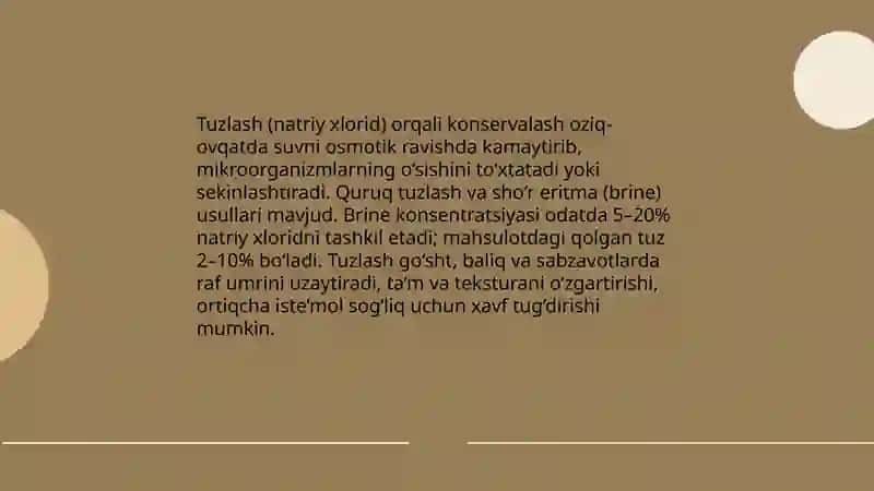 Kimyoviy konservalash usullari 4