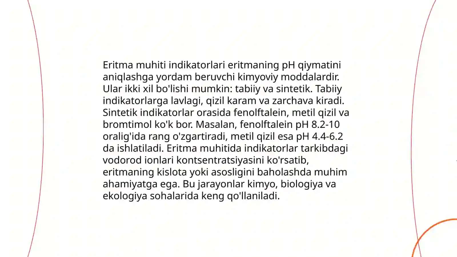 Eritma muhiti va indikatorlar 4