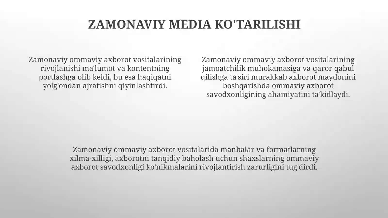 Zamonaviy media mediyasi savodxonligi shakillantirishi 4