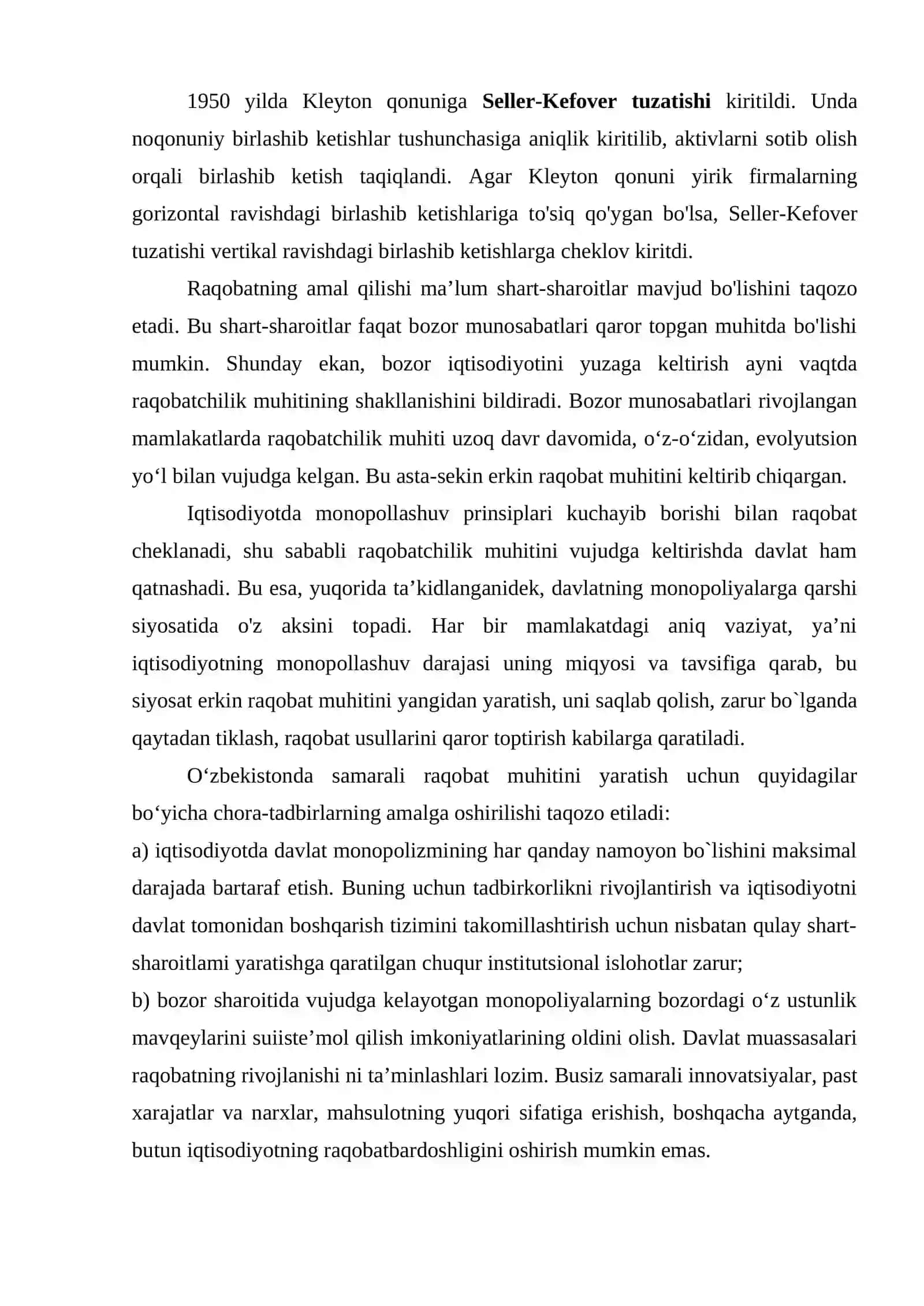 Monopoliyalarni tartibga solish organlari va ularning vazifalari 4