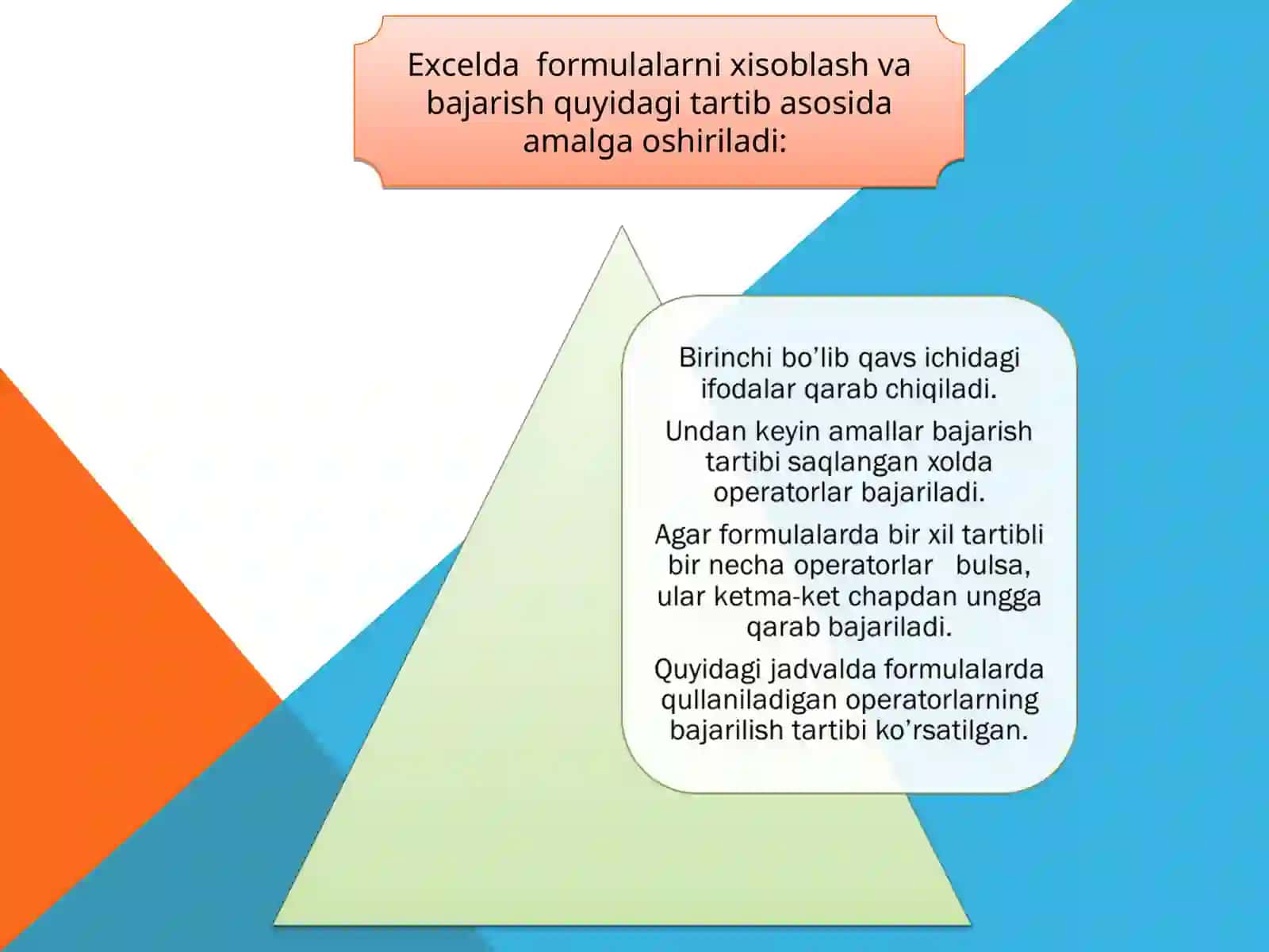 Excell dasturi 4