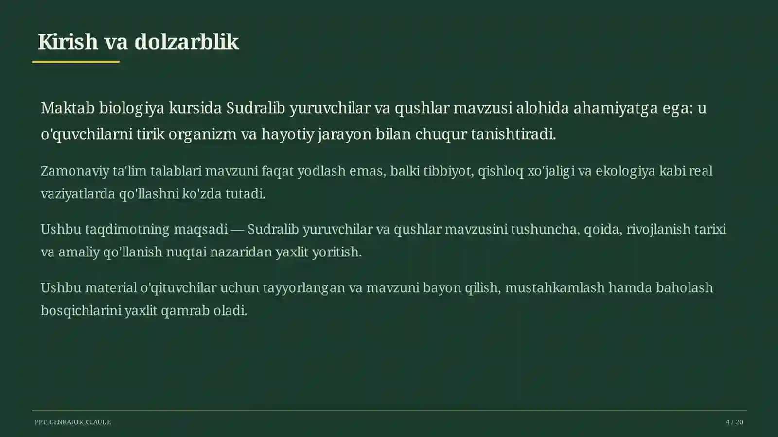 Biologiya (5-11) — o'qituvchilar uchun 4