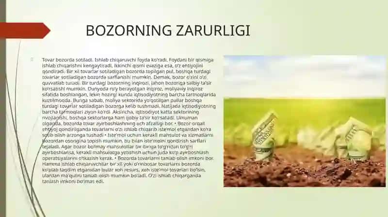 BOZOR TURLARI VA BOZOR INFRTUZILMASI 4