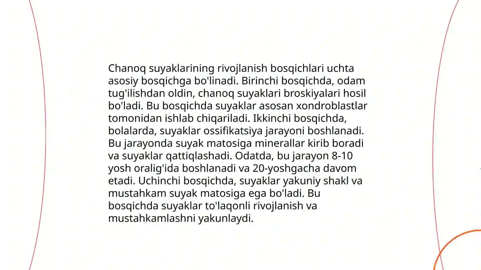Chanoq va oyoq suyagi yoshiga nisbatan xususiyatlari 4
