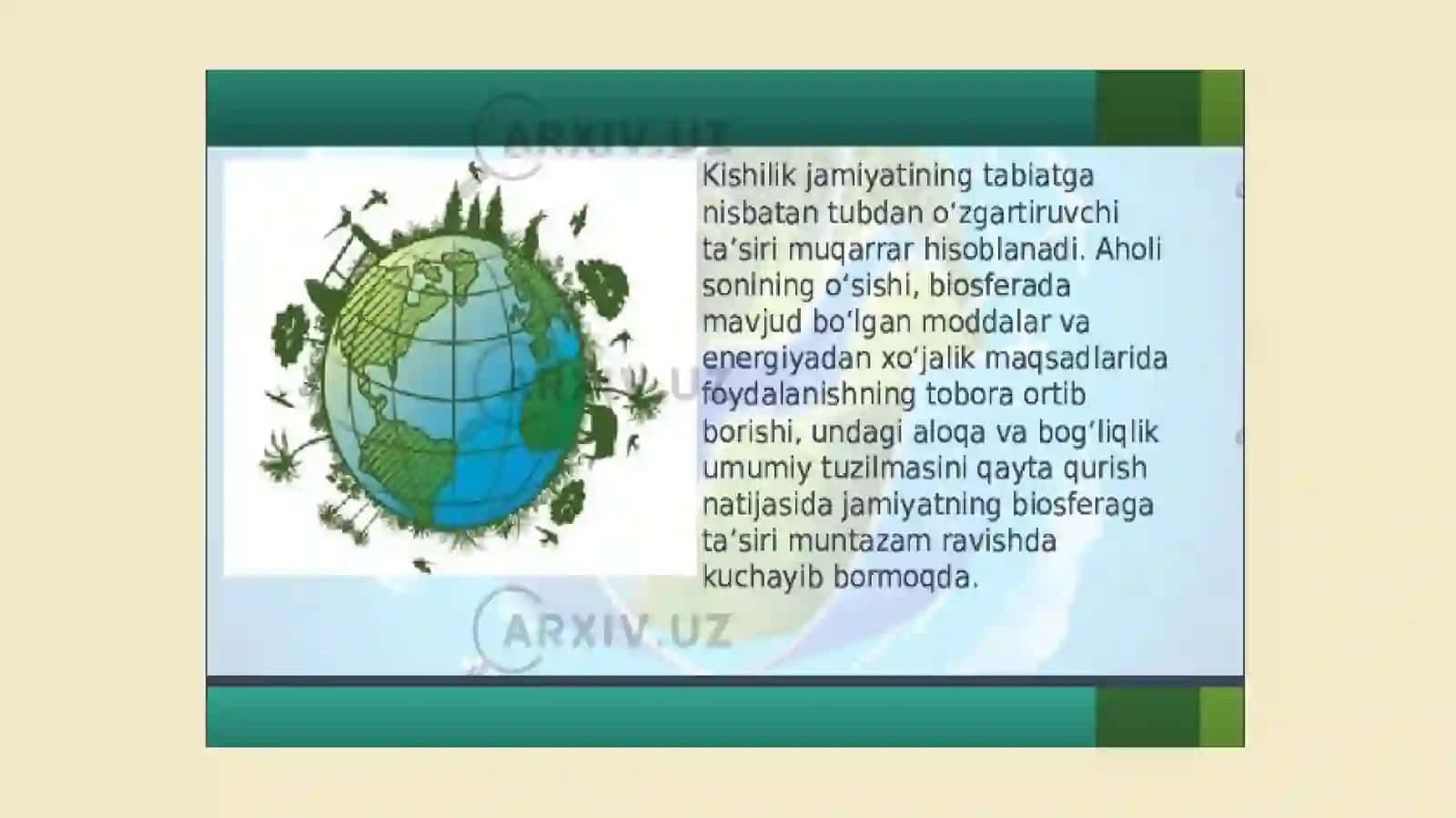 Biosfera nimuho faza qilish 4