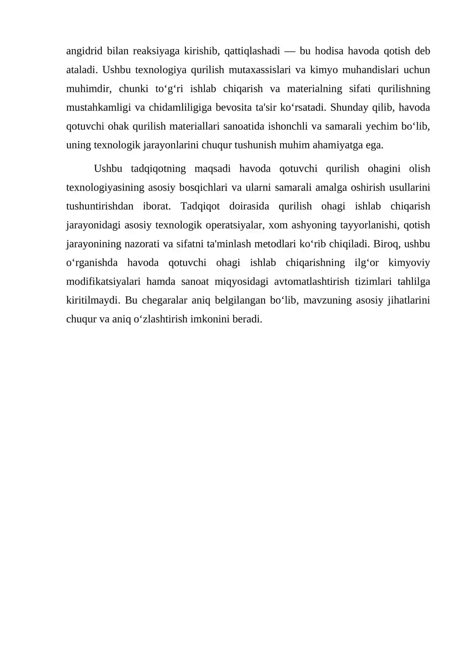 Havoda qotuvchi qurilish ohagi kimyoviy tuzilishi 4