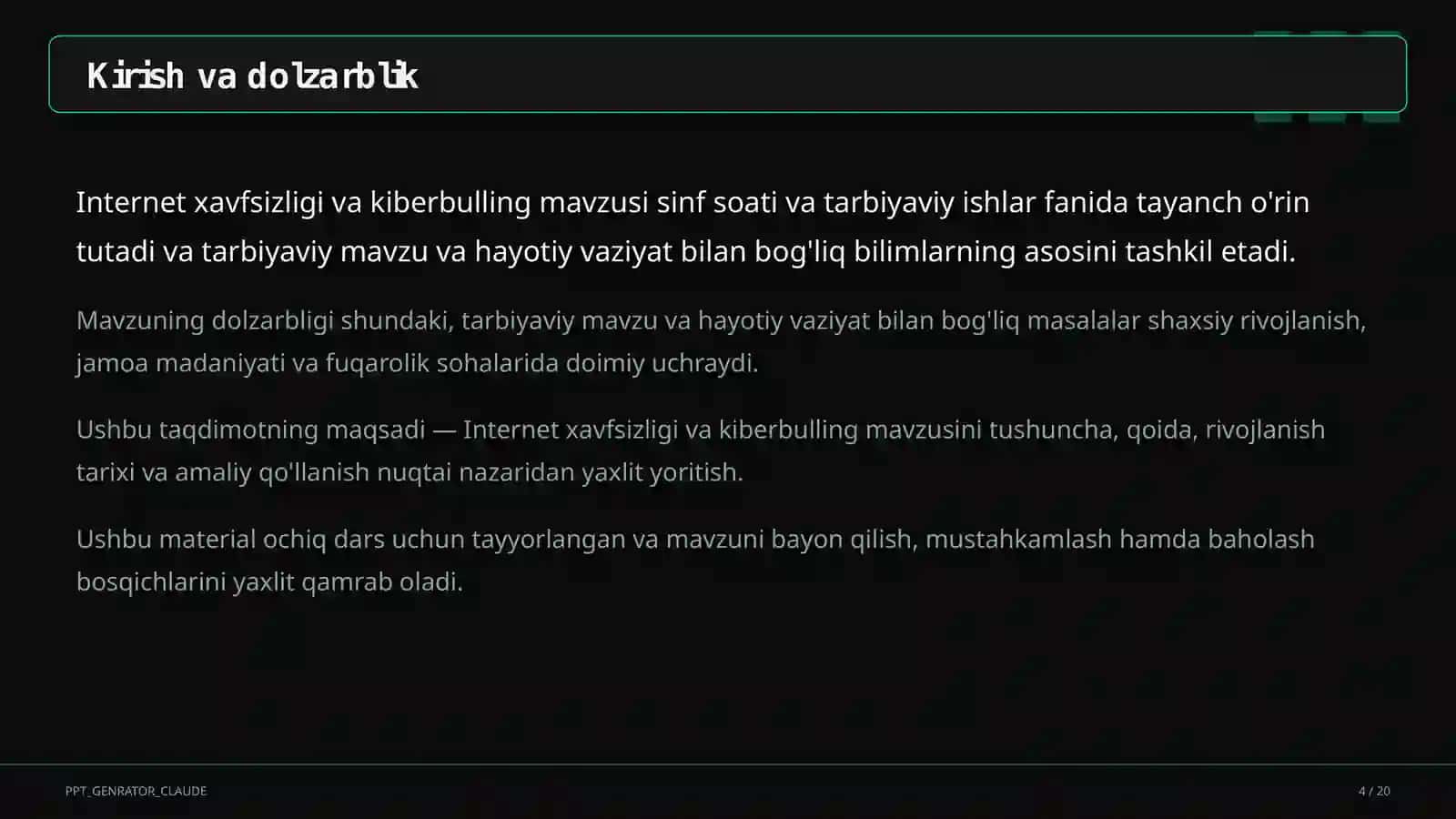 Internet xavfsizligi va kiberbulling 4