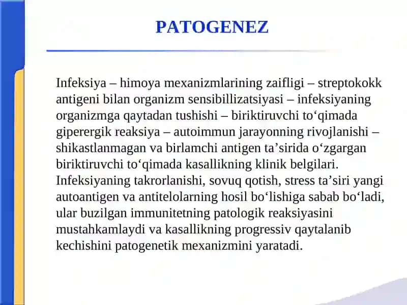 REVMATIZM.MITRAL KLAPAN YETISHMOVCHILIGI.CHAP ATRIOVENTRIKULYAR TESHIK STENOZІ. 4