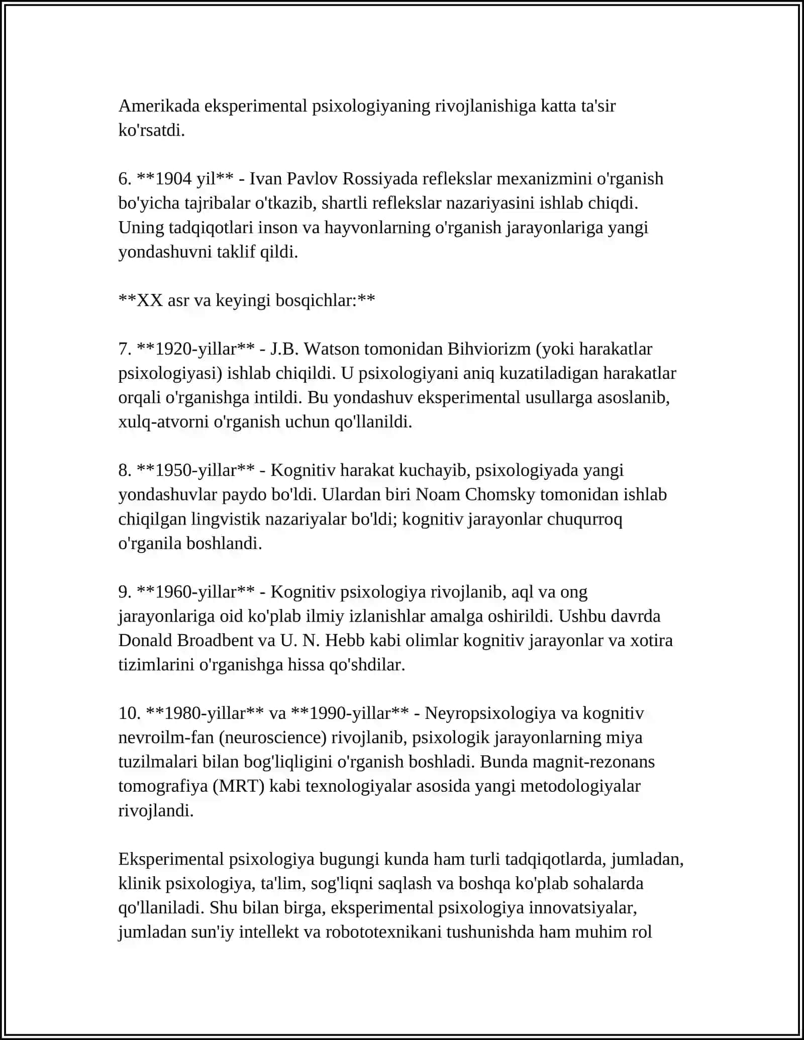 EKSPRIMENTAL PSIXOLOGIYANING ASOSIY TAMOYILLARI VA XUSUSIYATLARI 4
