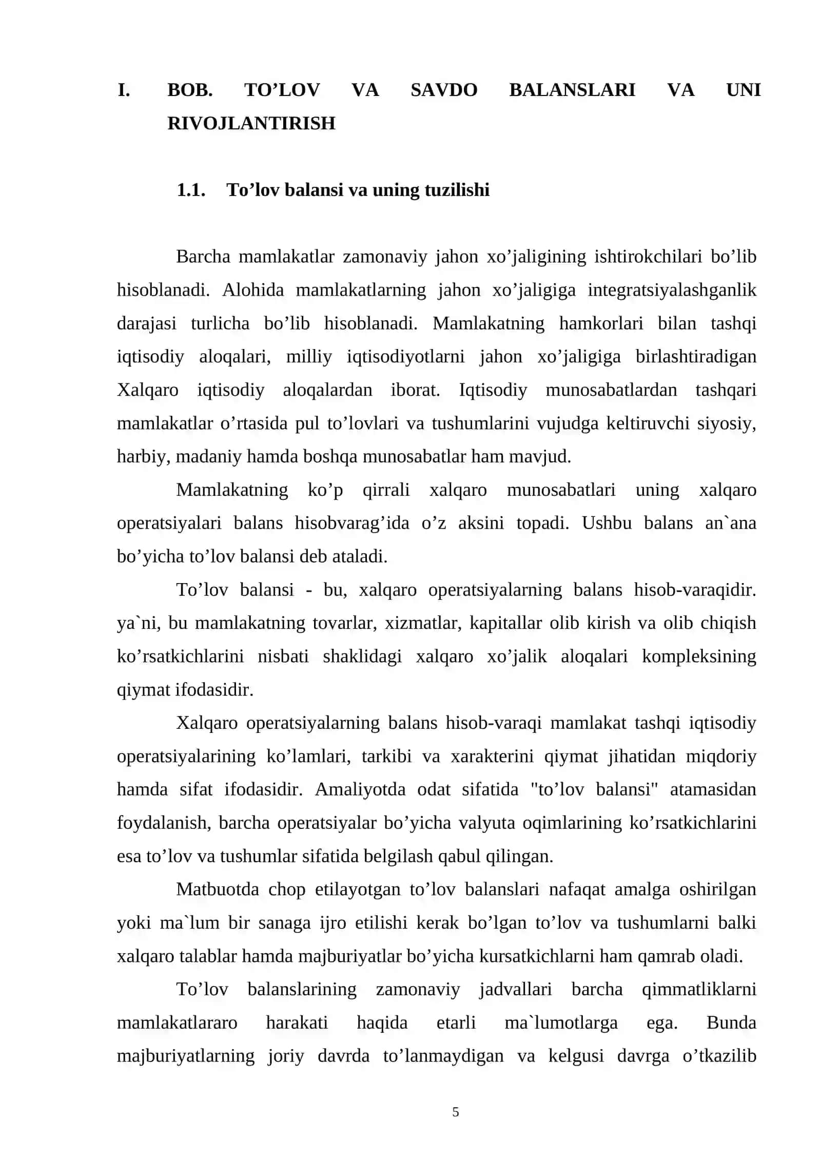 SAVDO SIYOSATI VA TO’LOV BALANSI 4