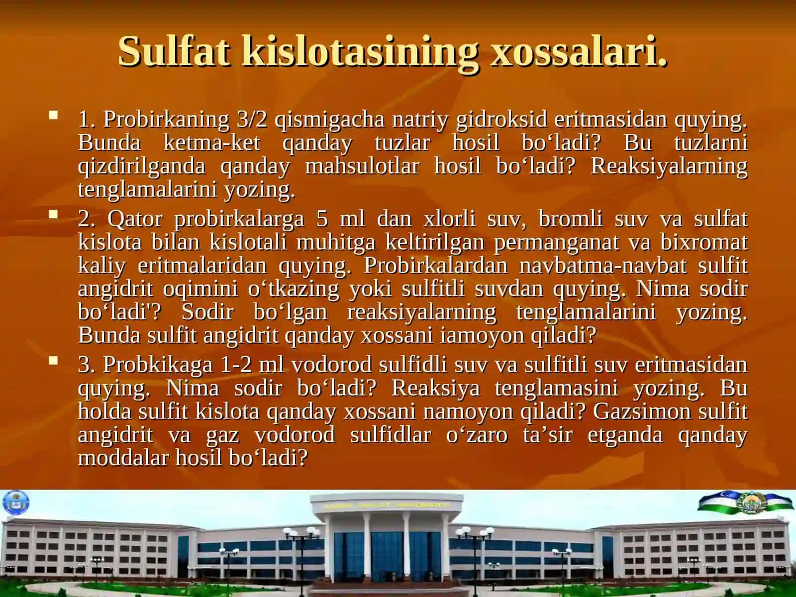 Sulfat angidridining olinishi 4