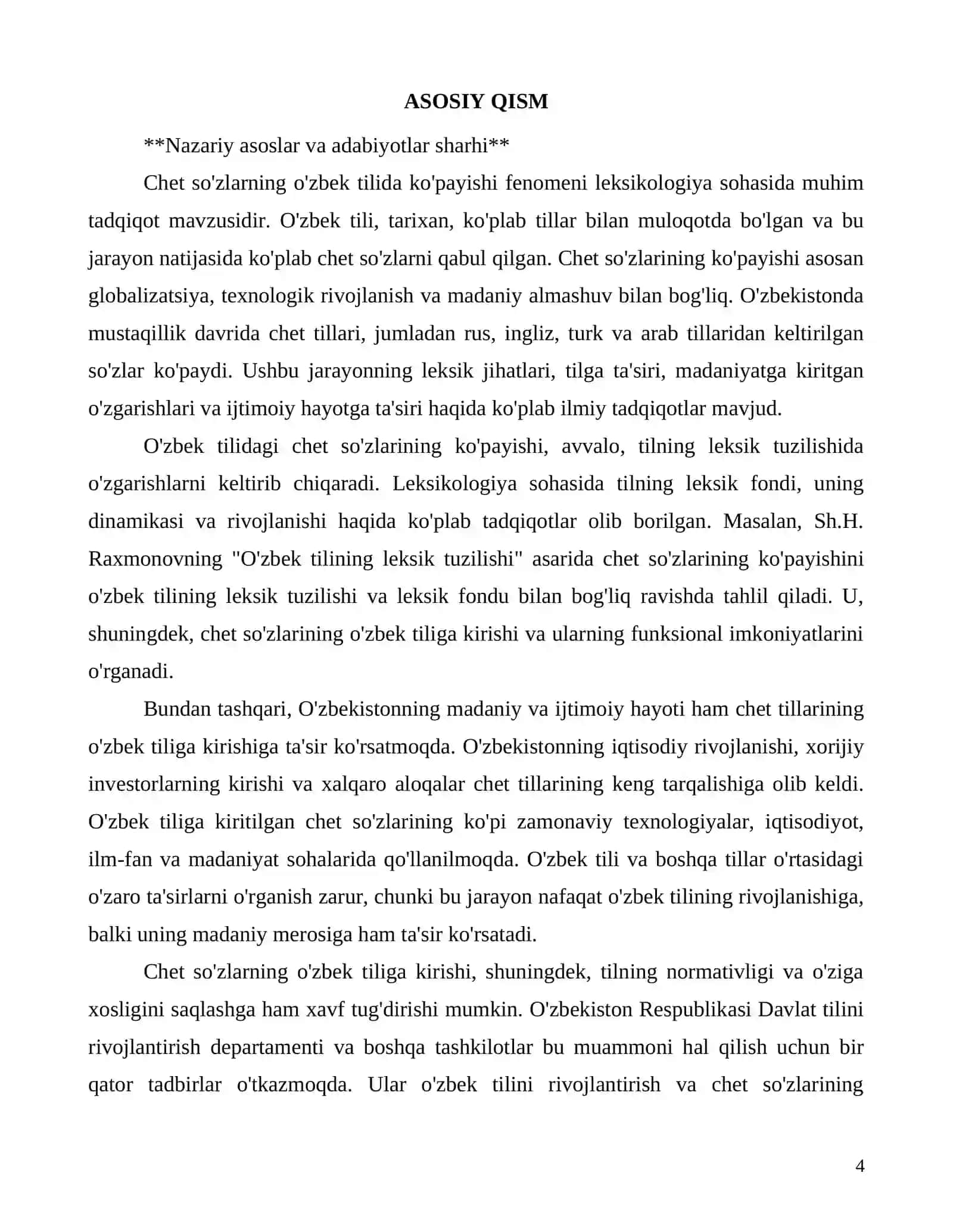 Chet soʻzlarning koʻpayishi oʻzbek tiliga xavf tug'diradimi? 4