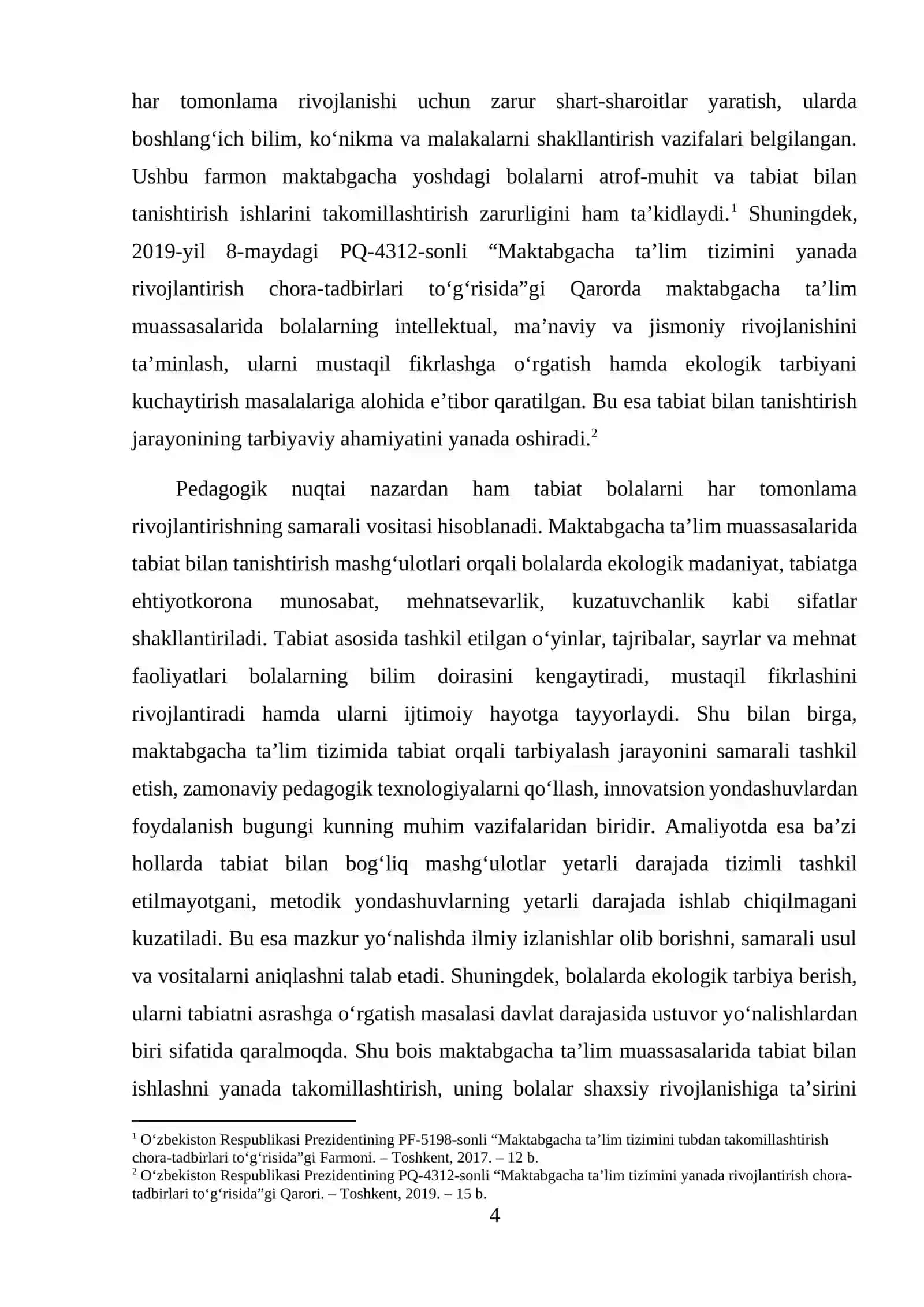 Tabiatning maktabgacha yoshidagi bolalar shaxsiy rivojlanishiga psixologik va pedagogik ta’siri 4