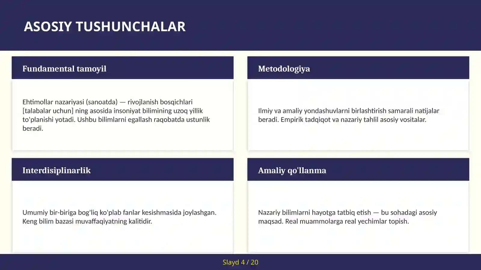 Ehtimollar Nazariyasi (Sanoatda) - Rivojlanish Bosqichlari [Talabalar Uchun] 4