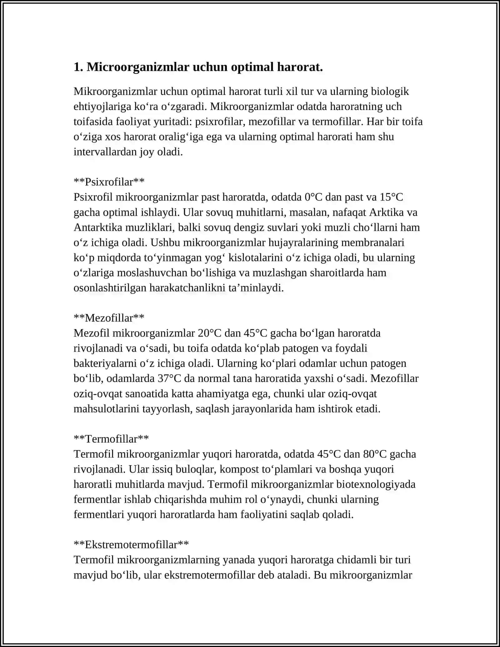 Microorganizmlarga tashqi muhit omillarining ta'siri 4