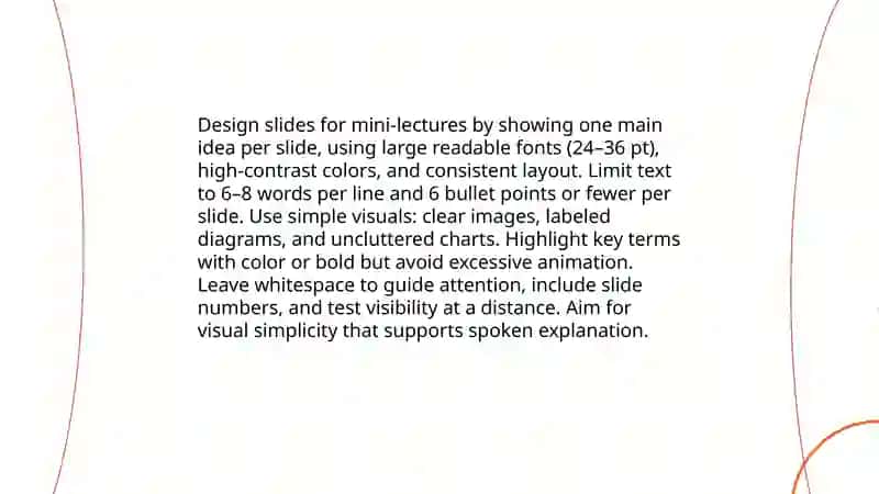 Speaking: Mini-Lecture with Slides 4