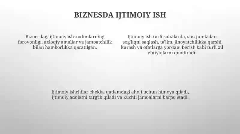 Ijtimoiy ishlar reja 4