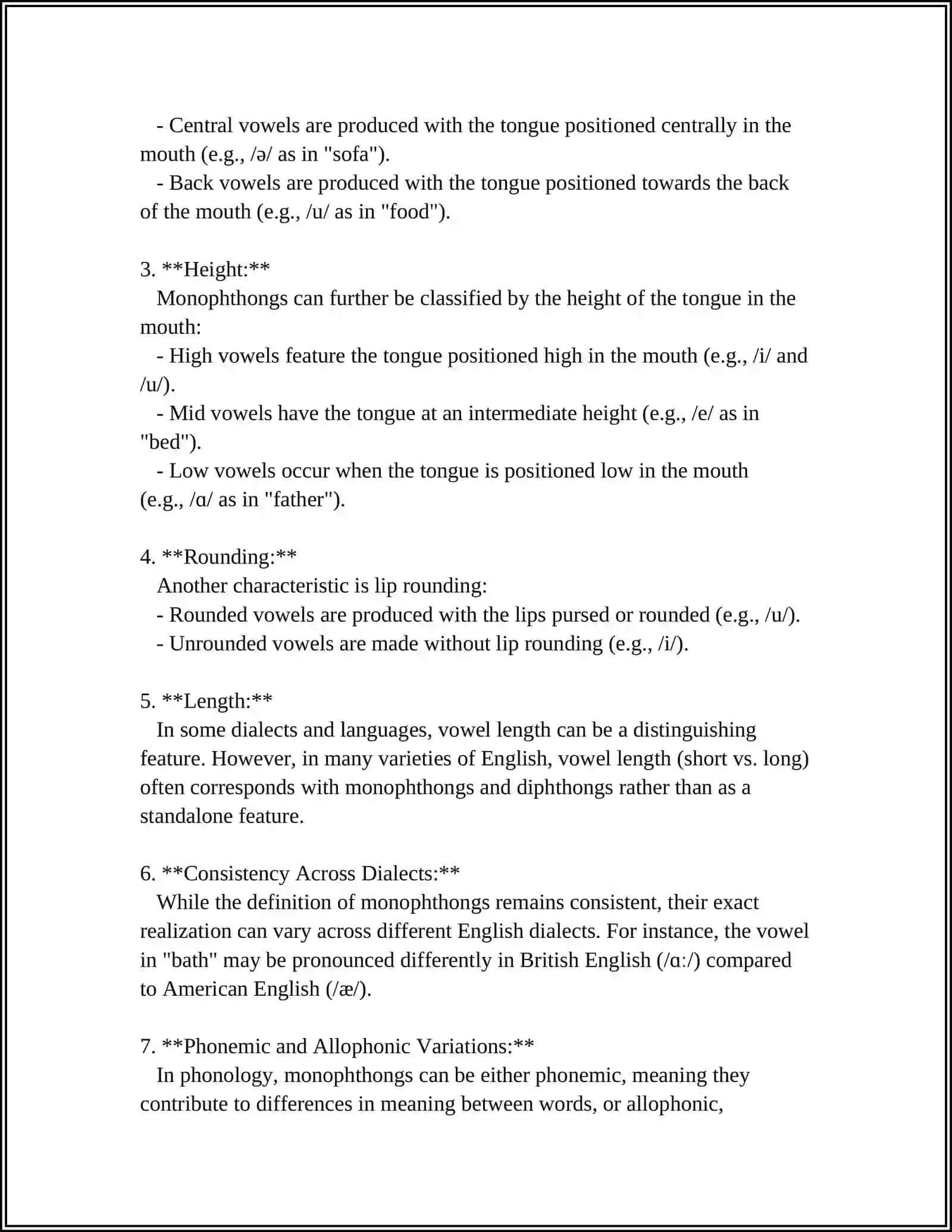 Theme: MONOPHTONGS, DIPHTONGS AND TRIPHTONGS 4