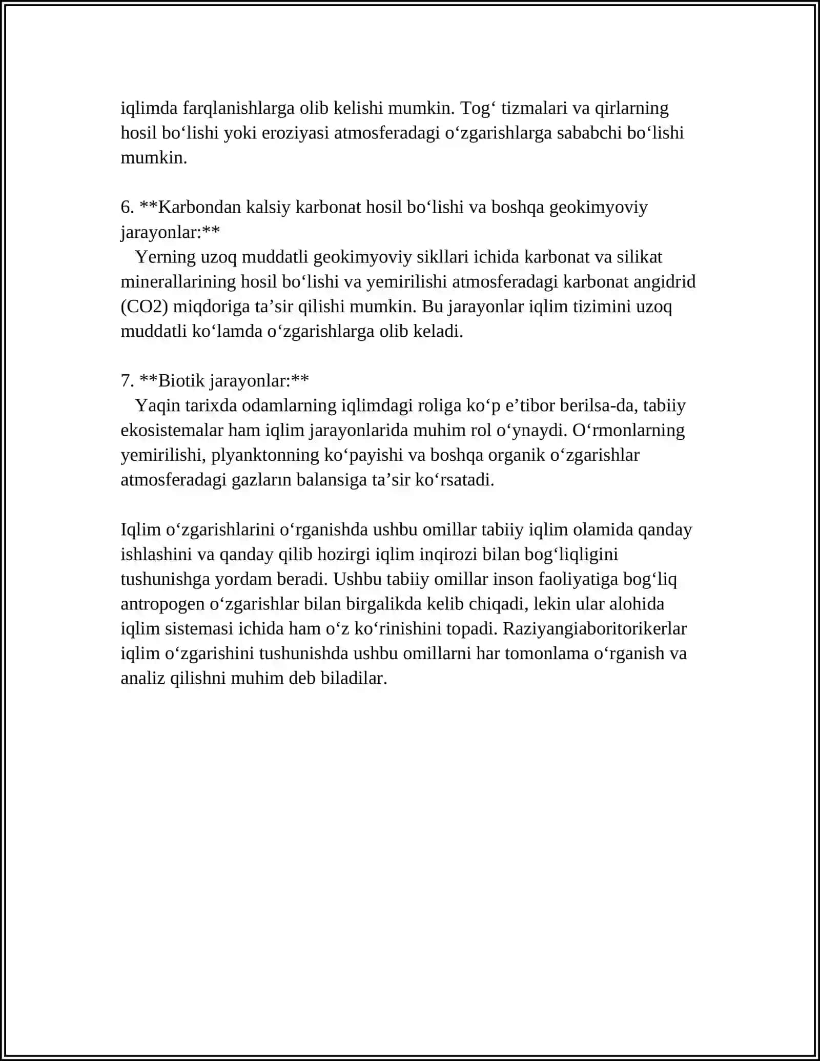 MARKAZIY OSIYODA GLOBAL IQLIM OʻZGARISHI SABABLARI 4