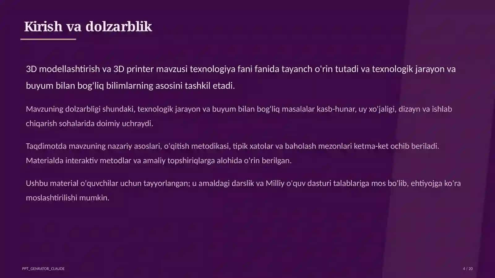 3D modellashtirish va 3D printer (10-sinf) 4