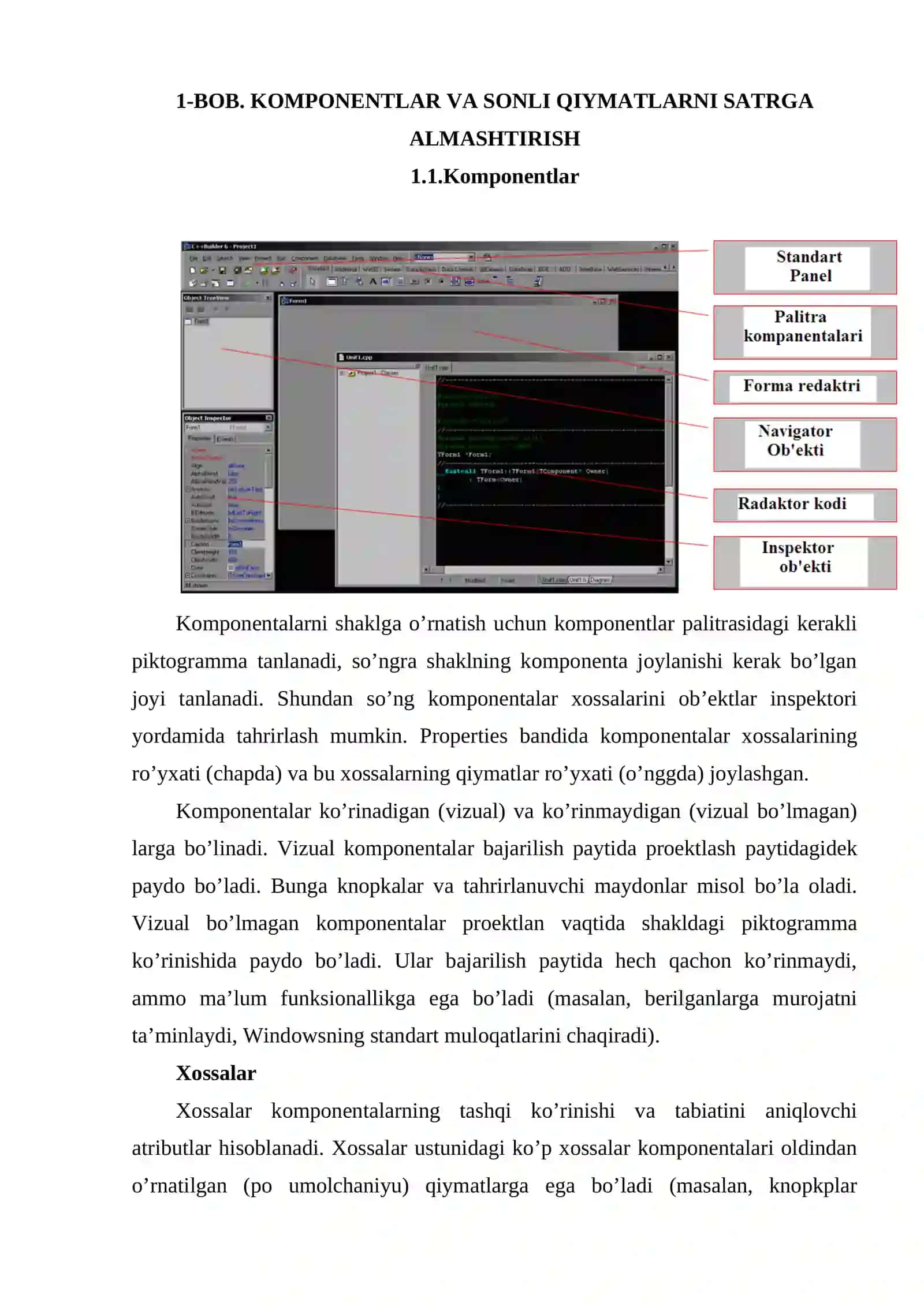 С ++ BUILDER BILAN DASTLABKI TANISHUV 4