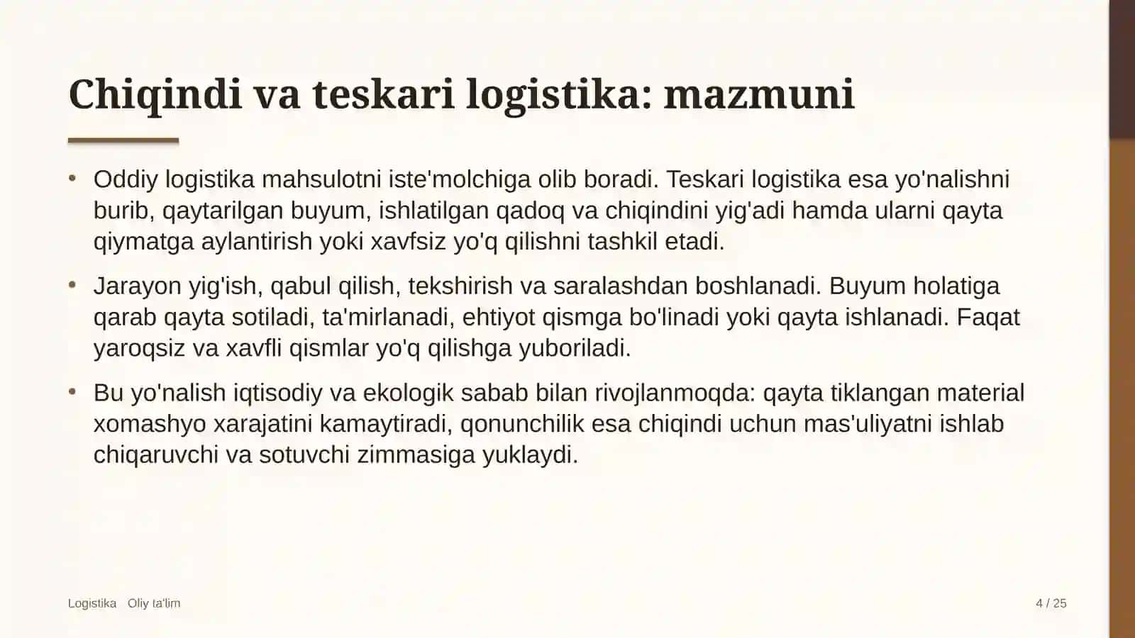 burg'ulash korxonalarida chiqindilarni boshqarish va teskari logistika 9381 4