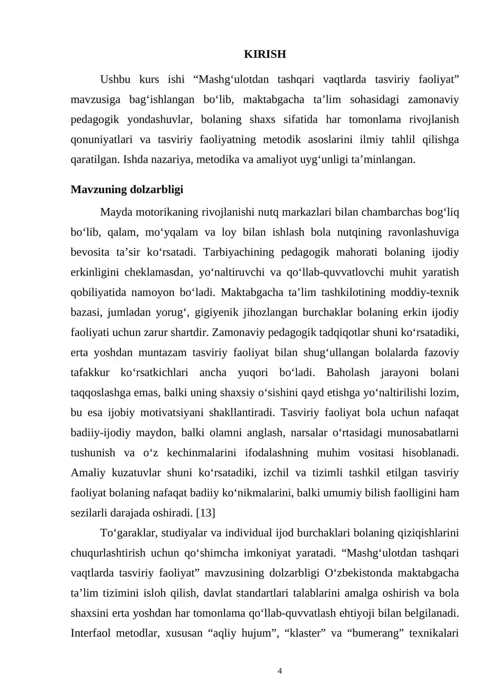 TASVIRIY FAOLIYATGA O‘RGATISH METODIKASI 4