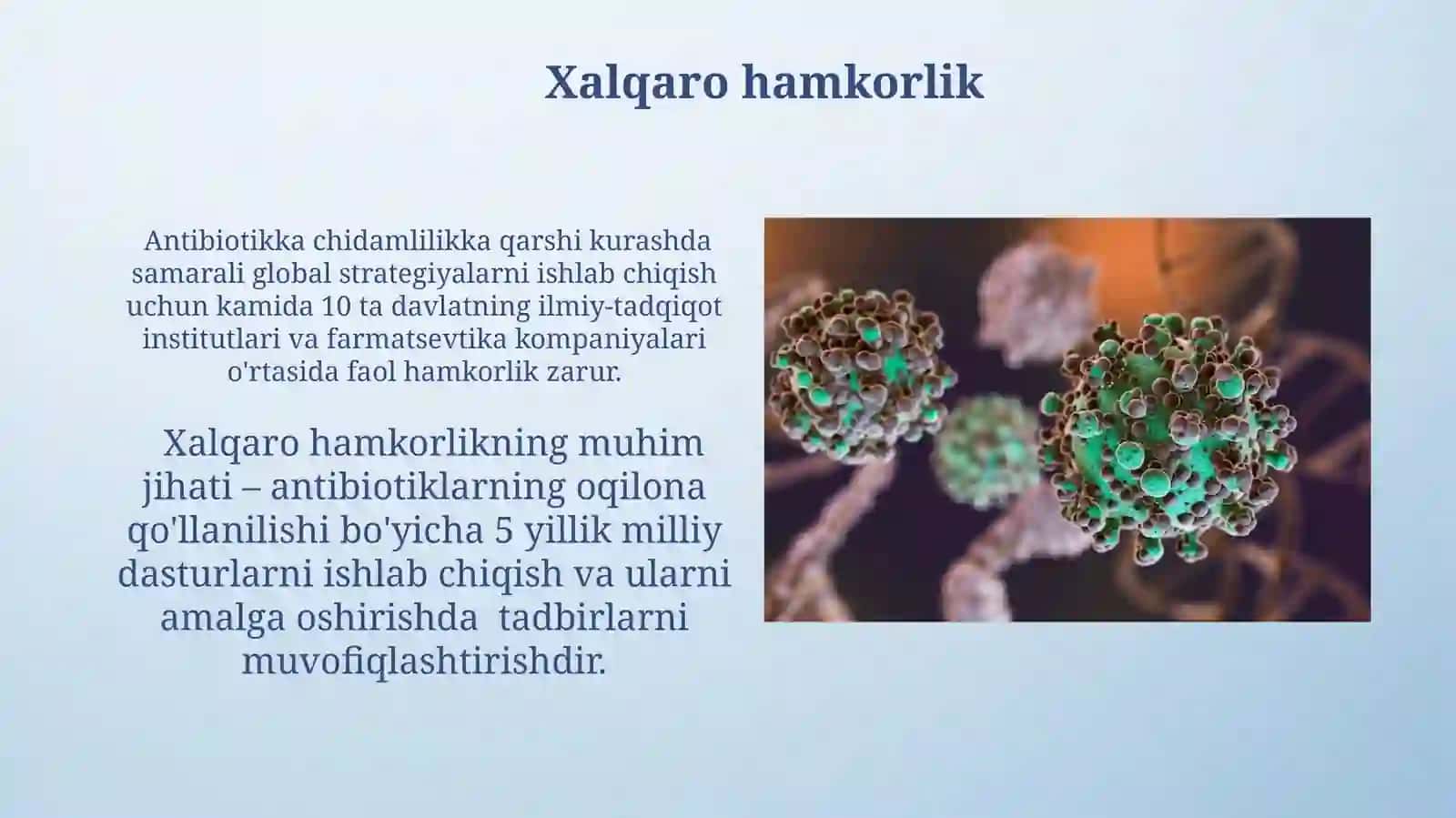 Antibiotiklarga chidamli mikroorganizmlar 4