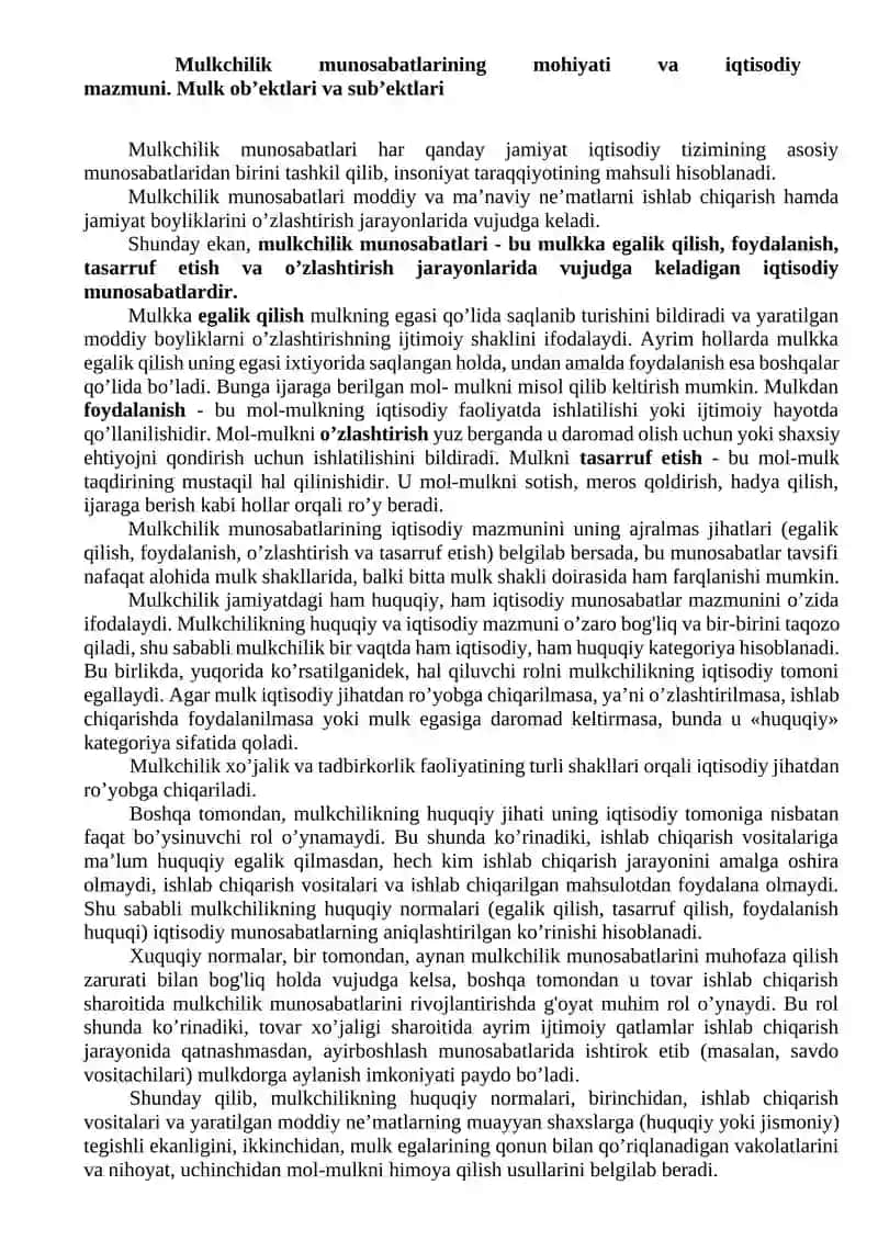 Iqtisodiy tizimlar va mulkchilik 4