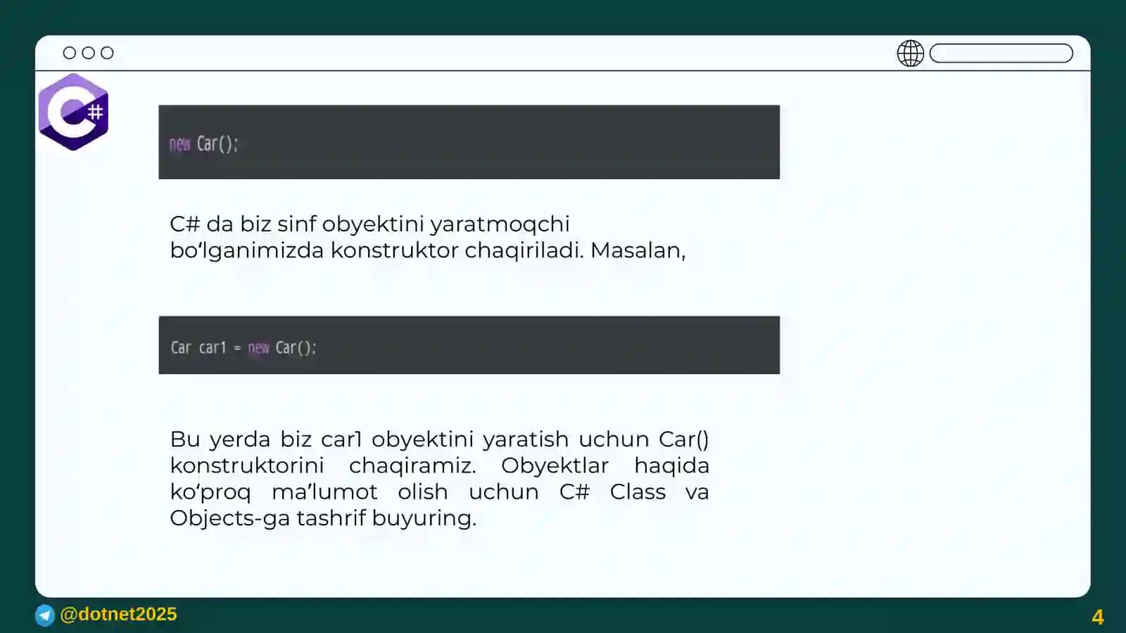C# konstruktor 4