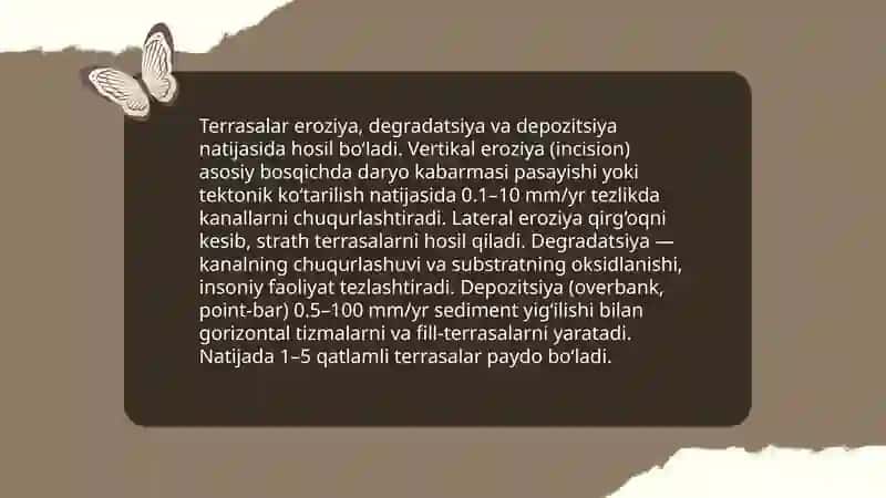 Daryo terrasalari tuzilishi va chizmasini chizish va tahlil qilish 4