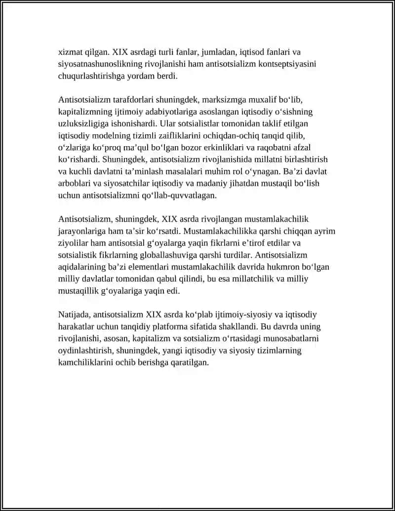 ANTISOTSIALIZM VA UNING TARIXIY EVOLUTSIYASI KONTEKSTIDA TANQIDI 4