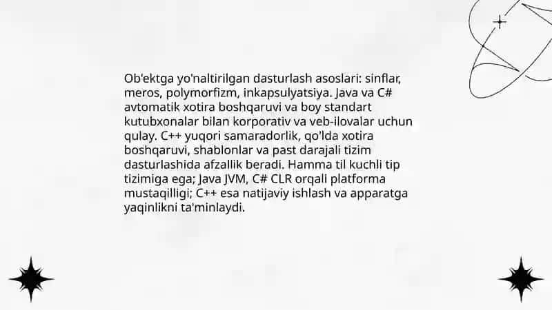 Zamonaviy dasturlash tillari 4