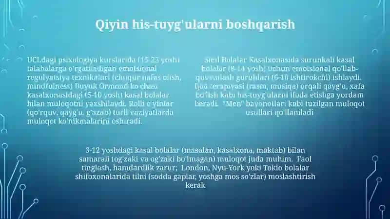 Talabalarning bemor bolalar bilan Muloqot 4