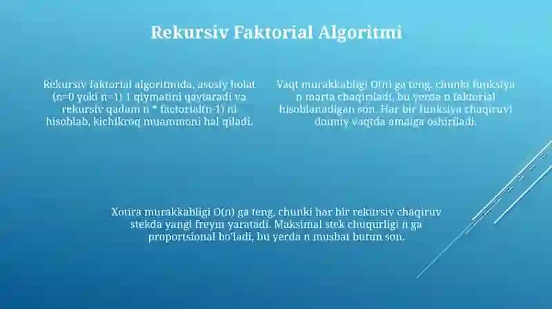 Rekursiv Funksiyayordamida Faktorial Topish 4