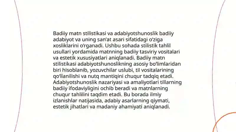 Badiiy matn stilistikasi boshqa fanlar bilan aloqasi 4