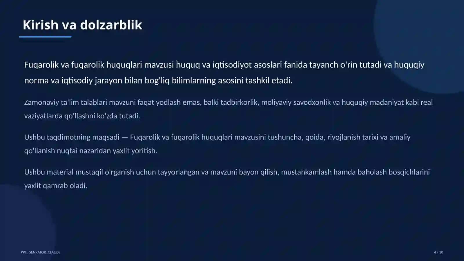 Fuqarolik va fuqarolik huquqlari (9-sinf) 4