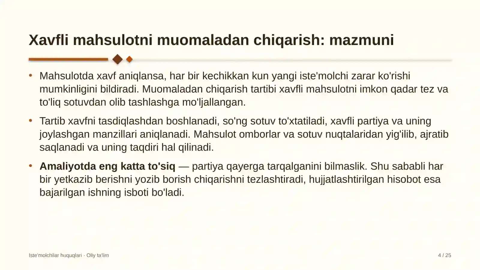 Avtomobil transportida xavfli mahsulotni muomaladan chiqarish tartibi 4