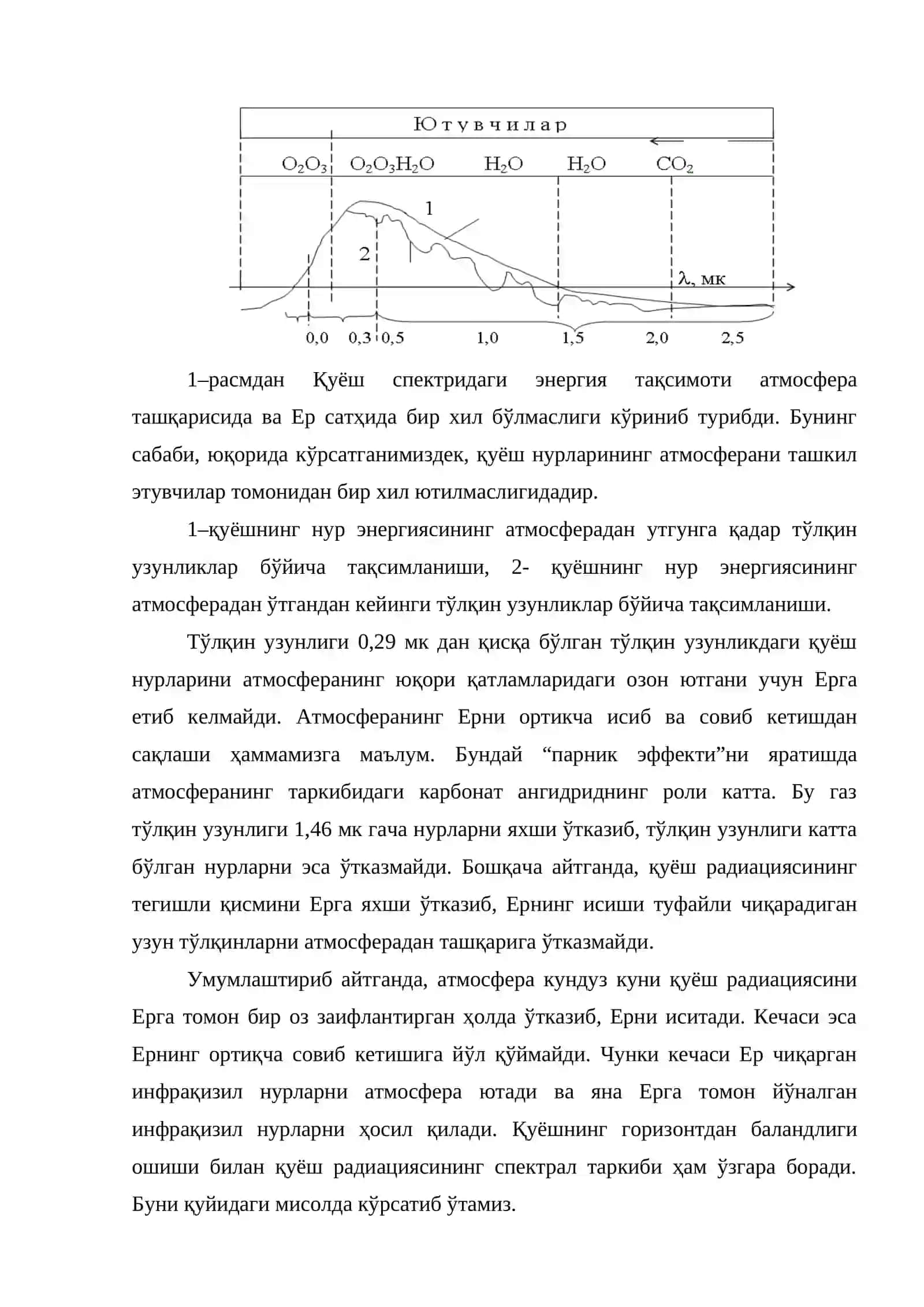Қуёш радиациясини спектрал таркиби ва уни ўлчовчи асбоблар 4